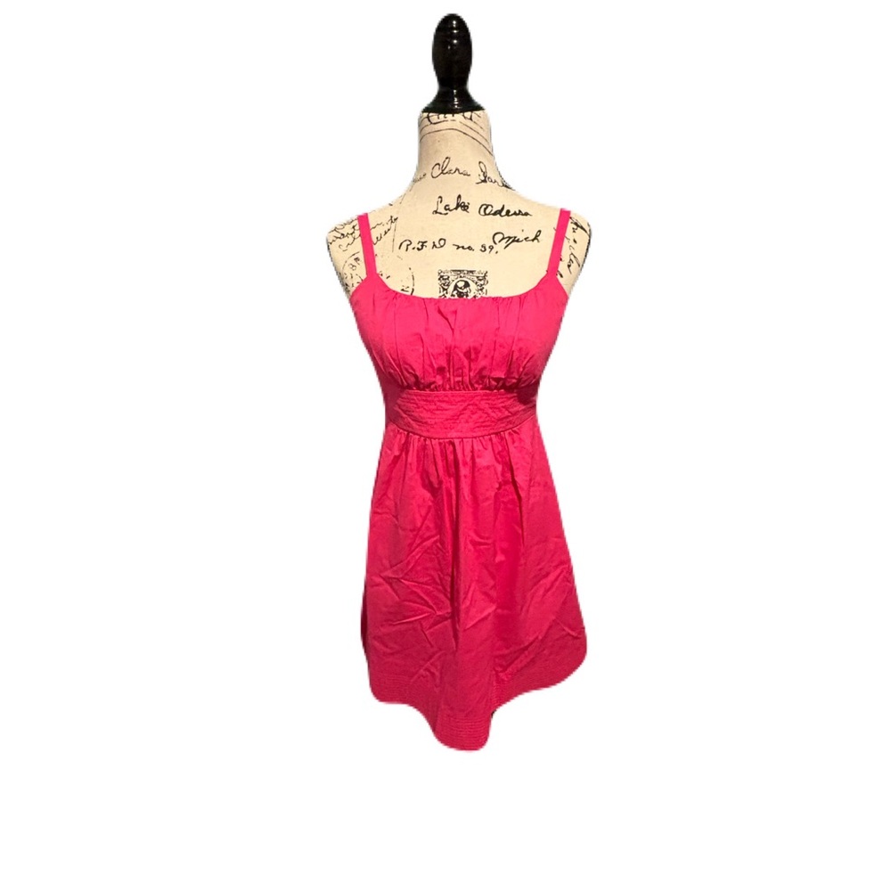 Vintage Dress Barn 4 petite barbie pink sun dress with bow